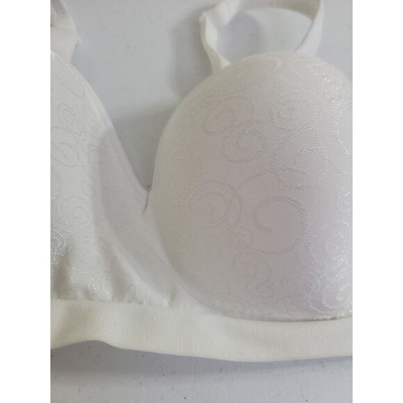 Bali Comfort Revolution White Shaping Smoothing Convertible Wire Free Bra SZ 38D - Picture 3 of 9